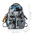 thumbnail image 2 of Sac à Dos Graffiti de Rue Tendance : Sac d'École Polyvalent pour Hommes Cool avec Grande Capacité, 2 of 5