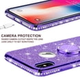 thumbnail image 5 of Cute Glitter Phone Case Kickstand for Samsung Galaxy A10e / A20e Case,Clear Bling Ring Stand Girls Women for Galaxy A10e / A20e - Purple, 5 of 6