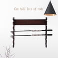 thumbnail image 2 of Wood Fishing Rod Pole Reel Holder Mount Rods Rack Organizer Carrier Accessory (Teakwood color), 2 of 9