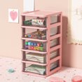 thumbnail image 2 of CHUANK Clear Plastic Box 5-Tiers Clearance Desktop Drawer Storage Multi-Tiers Drawer Plastic Office Storage Box Office Supplies Transparent Storage Rack With Drawers White, 2 of 4