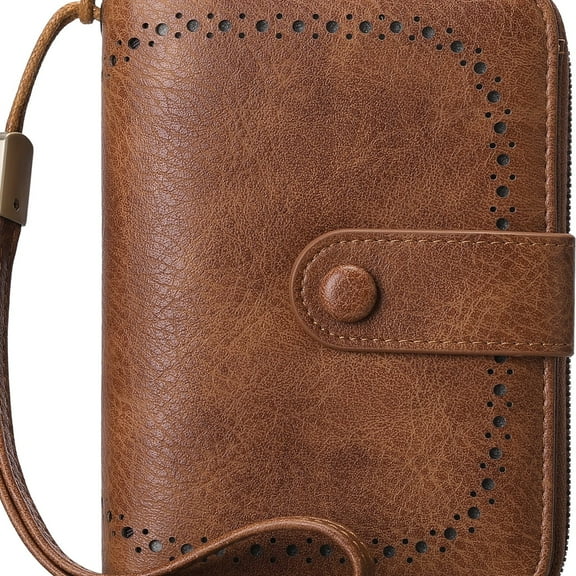 YYDD.Women's Fashion Wallet - Vintage Waxed Leather Accordion Card Holder, Multi-Functional Billfold & Credit Card Case, Exquisite Gift for Festivals