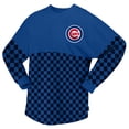 thumbnail image 2 of Women's Fanatics Royal Chicago Cubs Checker Print Long Sleeve T-Shirt, 2 of 3