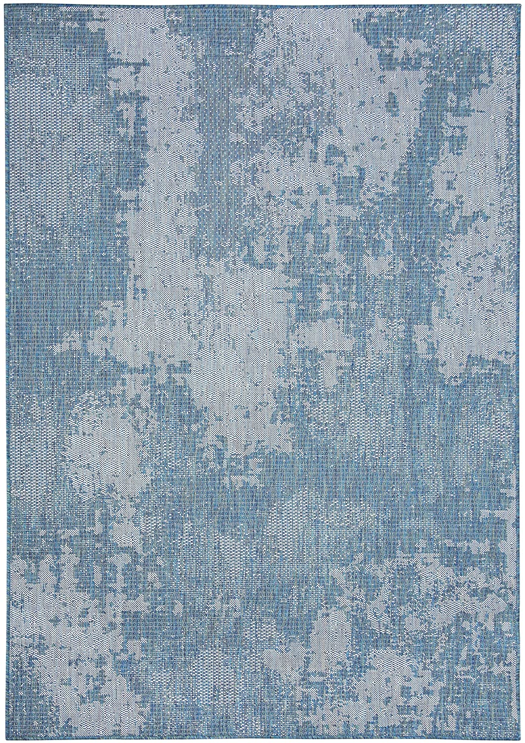 Abstract Vintage Rug - 5 ft. 3 in. x 7 ft. 6 in., Ocean, Indoor/Outdoor Area Rug with Distressed Pattern, Stain Resistant, Washable Rug | Stylish Area Rugs - image 1 of 8