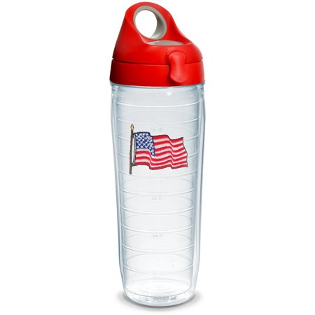Flag 24 oz Water Bottle with lid