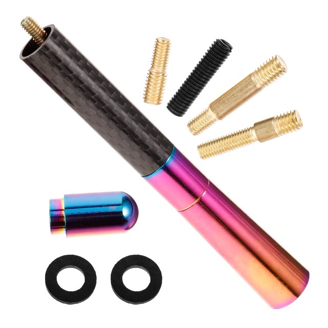 Antena para camión, coche, vehículo corto, montaje en techo, accesorios de radio, aleación de aluminio, fibra de carbono