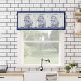 thumbnail image 4 of Nautical Blue Curtain Valances for Windows, Retro Sailboat Seagull Rod Pocket Valance Window Treatments Short Curtains for Kitchen Bathroom Living Room, 4 of 6