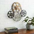 thumbnail image 3 of DecMode Multi Colored Metal Vintage Movie Reel Film Wall Decor, 3 of 14