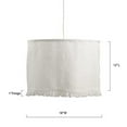 thumbnail image 6 of Fennco Styles Stonewashed Fringe Linen Lamp Shade with Uno Fitter - Ivory Drum Lamp Shade for Table Lamp, Floor Pendant Light, Chandelier Décor 18''H x 12''W x 12''D, 6 of 6