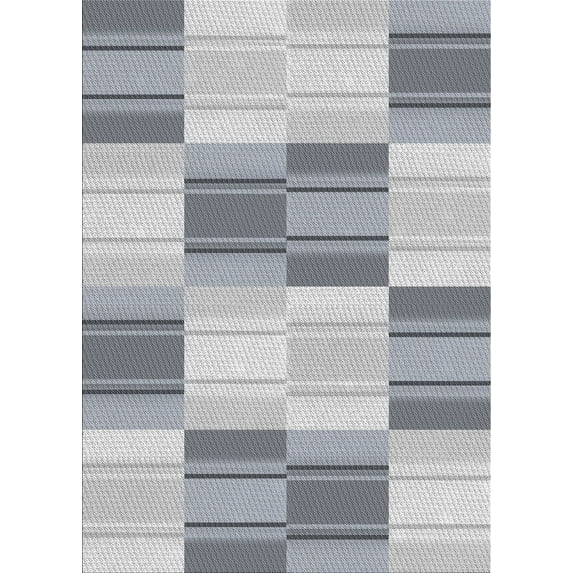 Ahgly Company Machine Washable Indoor Rectangle Transitional Gainsboro Gray Area Rugs, 2' x 5'