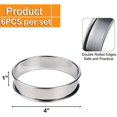 thumbnail image 3 of Paquete de 18 Anillos de Muffin Inglés Doble Enrollado de 4 Pulgadas, Anillos de Crumpet de Acero Inoxidable, Anillos de Tarta, Redondos, 3 of 7