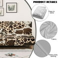 thumbnail image 3 of SCRAWLGOD Fur Cow Leopard Print Brown Beige Futon Cover Armless Sofa Covers Sofa Bed Covers Stretch Futon Couch Cover Sofa Slipcover Thick Stay in Place Furniture Protector, 3 of 7