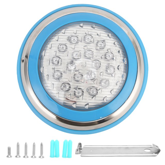 Lámpara de pared subacuática impermeable de acero inoxidable con luz LED para piscina, CA 12 V, 24 W, 2400 lm