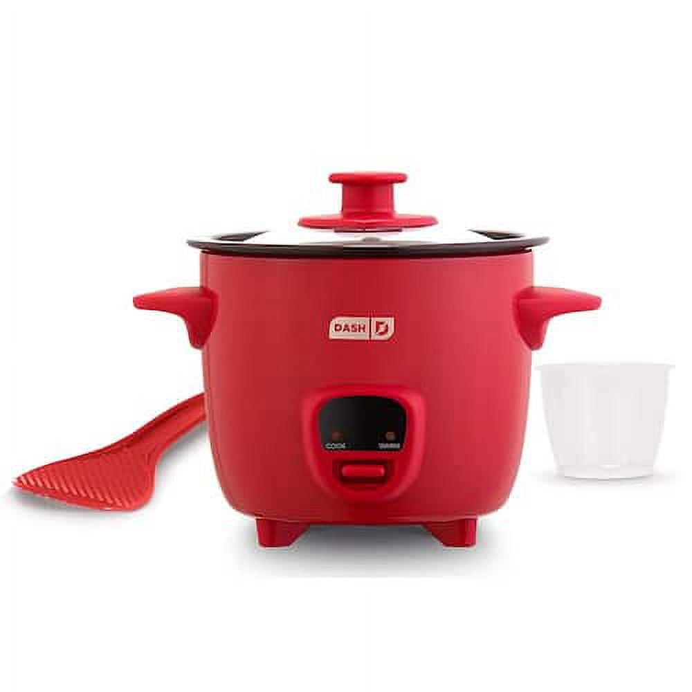 Dash 2-Cup Electric Rice Cooker, Red - Keep Warm Setting (Pack of 3)