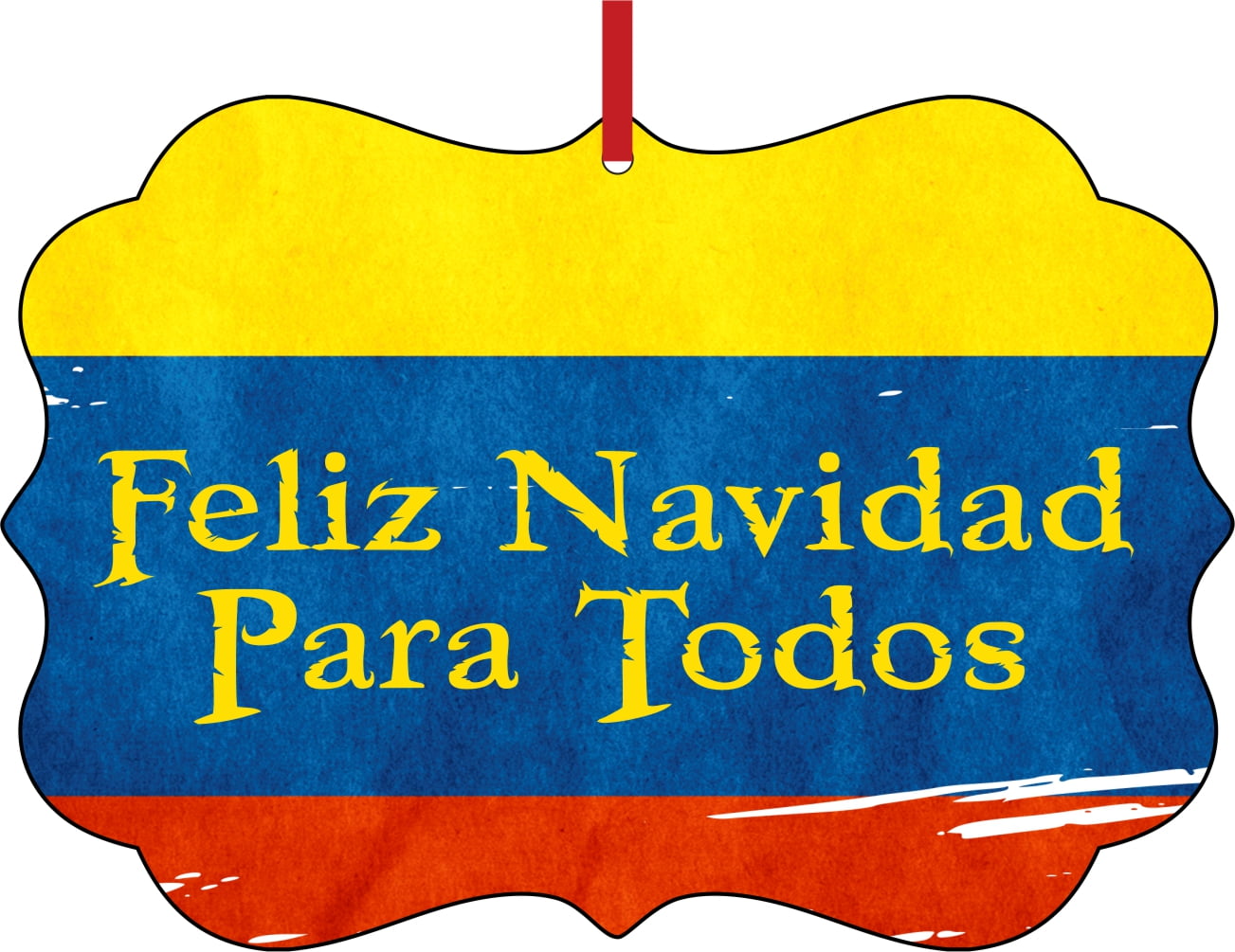 Flag Colombia Colombian Flag Feliz Navidad Para Todos Elegant Semigloss Aluminum Christmas Ornament Tree Decoration Unique Modern Novelty Tree Décor Favors Walmart Com Walmart Com