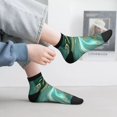 thumbnail image 2 of Naloa Green And Gold Marble Ankle Socks for Women Non Slip Socks No Show Socks Classic Low Cut Casual Socks Casual Socks, 2 of 7