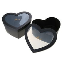 Acahhotxx 2pcs Heart Shaped Flower Box Floral Boxes with Flower Arrangements