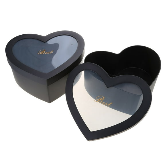 Acahhotxx 2pcs Heart Shaped Flower Box Floral Boxes with Flower Arrangements
