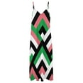 Pink and Green aka Tetragon Pattern Sleeveless Dress Long dresses prom