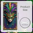 thumbnail image 2 of Ornate Mardi Gras Banner Feathered Masquerade Display Purple Green Color Intricate Pattern Carnival Background for Mardi Gras Party Masquerade Ball Carnival Celebration, 2 of 9