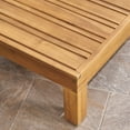 thumbnail image 5 of Timothy Outdoor 6 Seater Acacia Wood Sectional Sofa and Club Chair Set, Teak Finish, Red, 5 of 6