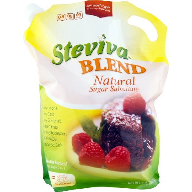 Steviva Blend Erythritol, Stevia Blend NonGMO Low Carb Sweetener (5