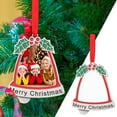 thumbnail image 2 of Christmas Tree Pendant Blank, DIY Metal Heat Transfer Ornament with Red Ribbon, Customizable Holiday Hanging Decoration for Tree, Wreath, and Gift Wrapping, 2 of 9