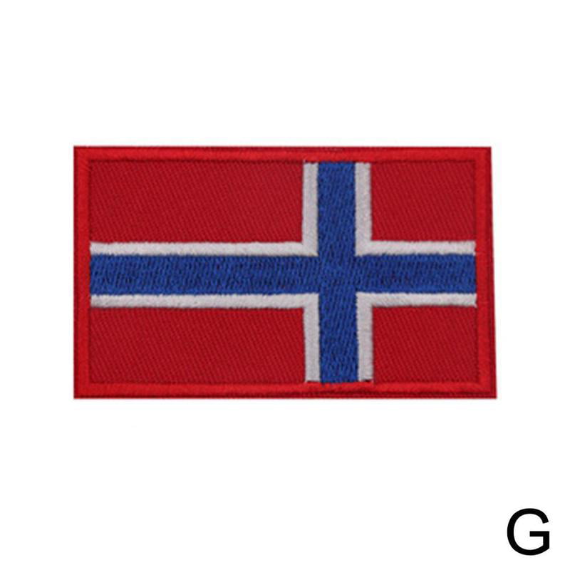 Flag Norway CM 12 x 8 Embroidered Patch Embroidery Patch 833