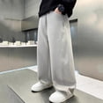 thumbnail image 6 of Lutiedan Boys Wide Leg Sweatpants Elastic Waist Baggy Workout Pants Casual Drawstring Fall Winter Pants with Pocket Size 5-14, 6 of 6