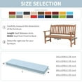 thumbnail image 3 of Kimunuk Outdoor Bench Cushions 60 x 18 x 3.5 Inch, High Density Foam Bench Seat Cushion, Porch Swing Cushion with Non-Slip Removable Cover, Sky Blue, 3 of 7