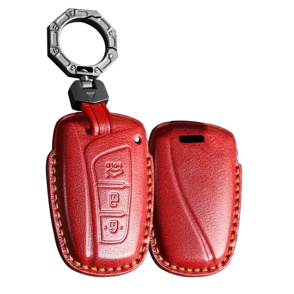 3 Buttons Key Case For Car Keys Fit For Hyundai Genesis Santa Fe Equus Azera Smart keychain Accessories Key Case Holder Protector Metal Keychain