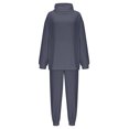 thumbnail image 5 of Frostluinai Sweatsuits Women 2 Piece Outfit Oversized Hoodies Baggy Jogger Sweatpants Solid Lounge Running Fleece Lined Tracksuits with Pocket, 5 of 10