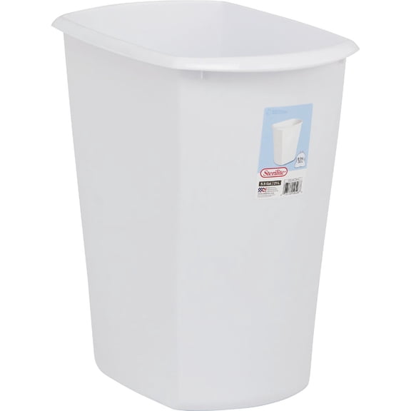 Sterilite 5.5 gal Rectangular Wastebasket - White