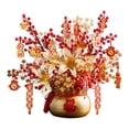 thumbnail image 1 of Bonsái artificial en un cubo de bendición, decoración de Año Nuevo chino, artificial Oro, 1 of 8