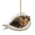 thumbnail image 2 of Dserhfy Dog Sleeping in Angel Wings Ornament, 2D Hanging Charm Pet Memorial Keepsake for Christmas Tree Car Interior Accessories, 2 of 8