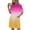 A119 Hot Pink, variant on Women's Summer Ombre Gradient T Shirt Dress Knee Length Crew Neck Short Sleeve Casual Loose Fit Straight Dress with Pockets Lightweight Breathable Travel Beach Dress