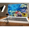 thumbnail image 2 of ABPHOTO Polyester 7x5ft Undersea World Backdrop Ocean Underwater Fish Coral Blue Sea Aquarium Backdrops for Photography Interior TV Wall Decoration Photo Background Boys Kids Portraits Studio Props, 2 of 4