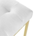 thumbnail image 3 of Pemberly Row 18.5" Stainless Steel Polyester Dining Accent Chair in Gold / White, 3 of 8