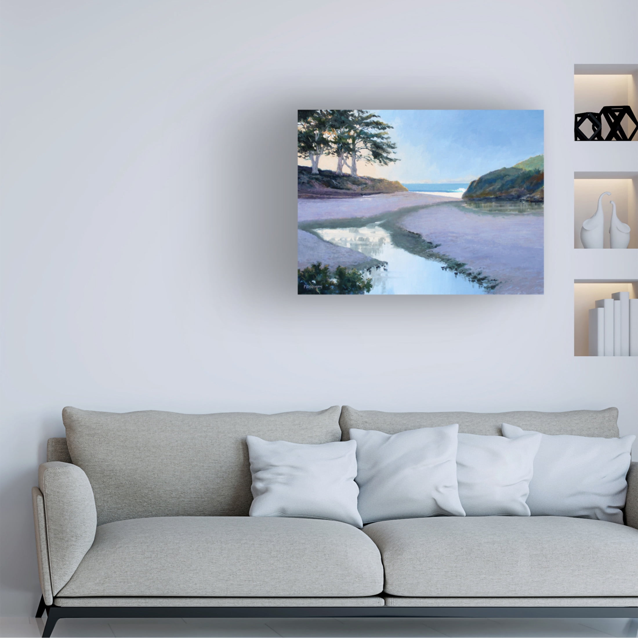 Canvas Wall Art - Ed Penniman 'Sunny Cove' Wall Art for Living Room, Bedroom, or Office Décor by Trademark Fine Art - 19 x 14 Inches