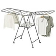 thumbnail image 3 of Ludlz 71" Heavy-Duty Clothes Drying Rack - 3-Tier Foldable Gullwing Design with Wheels, 3 of 7