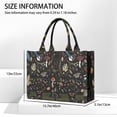 thumbnail image 3 of Large Capacity Tote Bag,Colorful Mushroom Sketch Light Pattern Handbag Fashion Luxury Tote Bag,15.7"x13"x 5.1" Inches,Laptop Compatible, 3 of 6