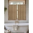 thumbnail image 4 of Country Farmhouse Living Room Curtains 2 Panel, Vintage Plants Lines Pattern Brown Cafe Window Treatment, Farmhouse Bedroom Bathroom Kitchen Curtains Drapes 104"x45", 4 of 6