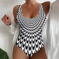 thumbnail image 2 of iTNHFP Plus Size Coverups for Womens Swimwear Women's Swimwear Tankini 2 Piece Normal Swimsuit Backless 2 Piece Printing Adjustable Print Color Padded Strap Bathing Suits Sexy Vacation Beach Wear, 2 of 5