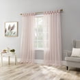thumbnail image 5 of No. 918 Krista Holiday Twist Tab Sheer  Tab Top Single Curtain Panel, 1 Panel, Blush, 51”W x 63"L, 5 of 8
