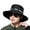 Black, variant on Men Outdoor Hat Sunscreen Wide Brim Flat Top Round Letter Print Anti-UV Windproof Strap Hollow Out Men Fisherman Hat Headwear ,Gift