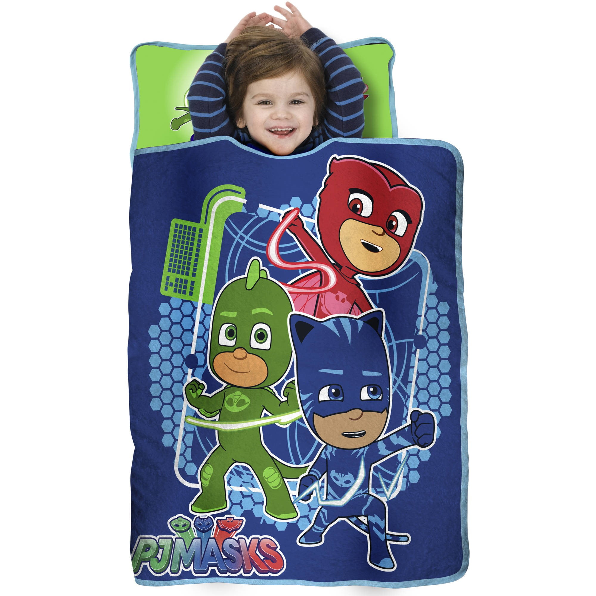 Pj Masks All Shout Horray Toddler Nap Mat Includes Pillow And