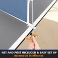 thumbnail image 2 of 6ft Mid-Size Ping Pong Conversion Top, Foldable & Portable Table Tennis Table Top for for Indoor/Outdoor,Grey, 2 of 7
