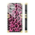 thumbnail image 3 of FKBRCL4U Compatible with Samsung Galaxy S22 Ultra Case, Pink Black Leopard Luxury Golden Decoration for Girl Women Soft TPU Shockproof Protective Hard PC Back, 3 of 7