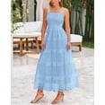 thumbnail image 2 of Vestido de verano PRETTYGARDEN de tul con volantes fruncidos sin mangas, 2 of 9