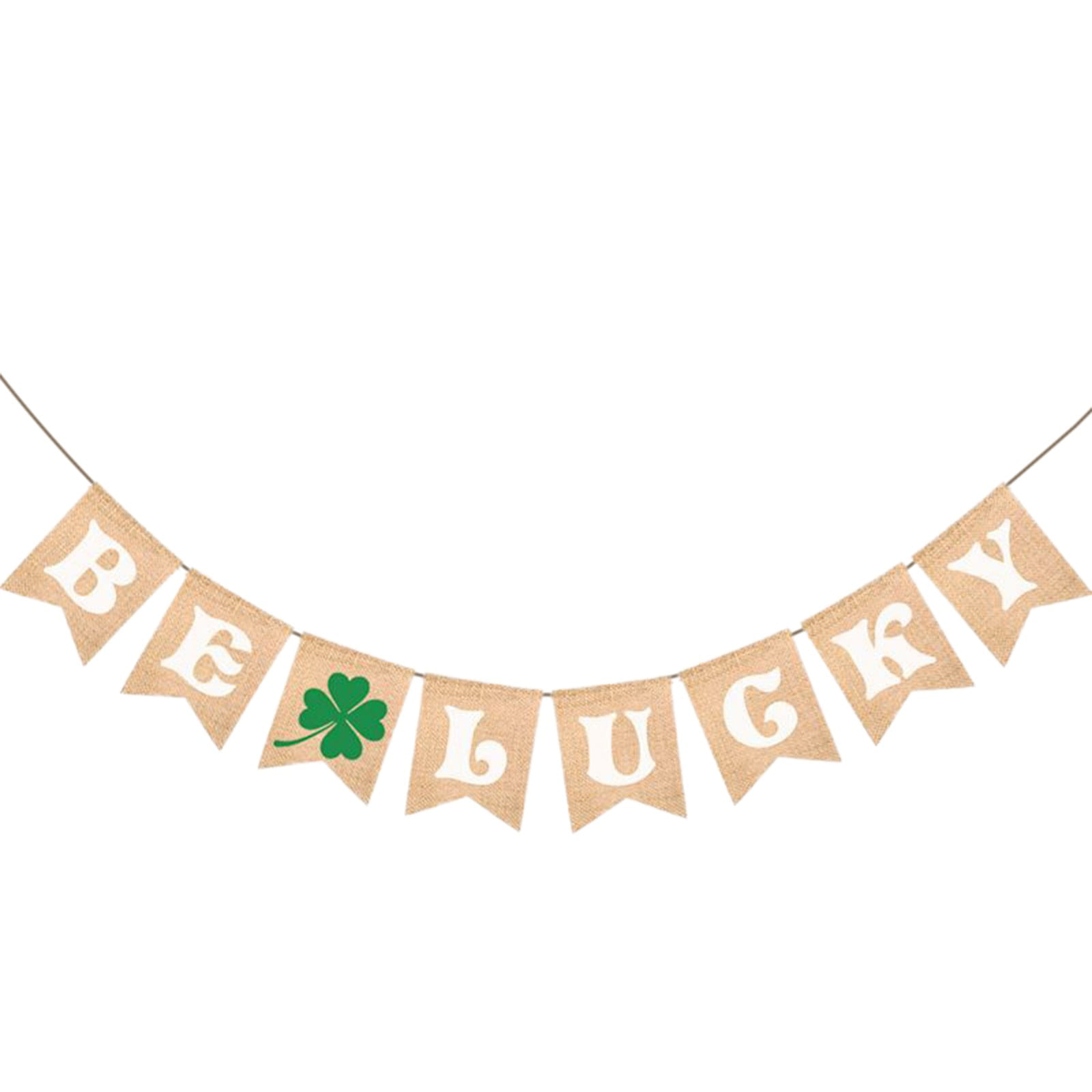 St Patrick's Day Lucky Shamrock All Weather 6-Foot Pennant Banner 