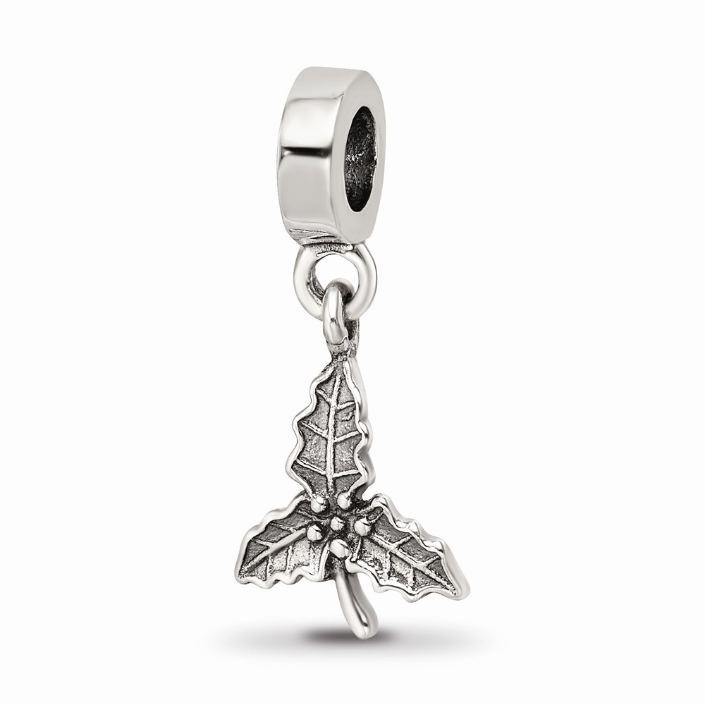 FB Jewels Sterling Silver Reflections Holly Leaf Dangle Bead - image 1 of 2